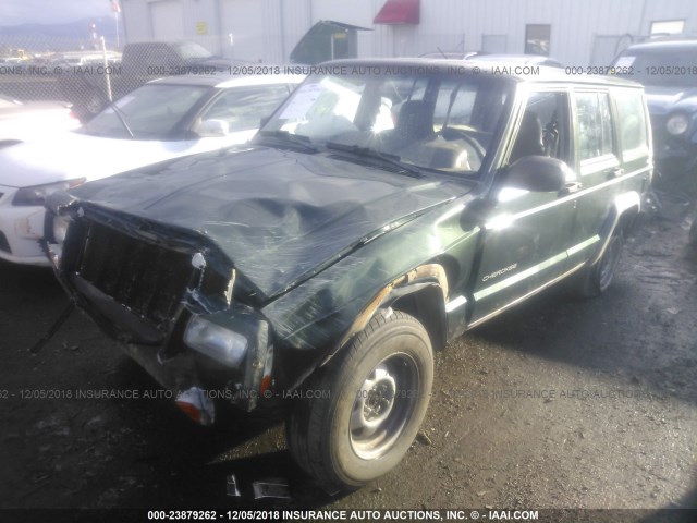 1J4FJ28S1WL259400 - 1998 JEEP CHEROKEE SE GREEN photo 2