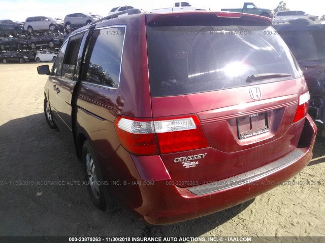 5FNRL38666B401829 - 2006 HONDA ODYSSEY EXL RED photo 3