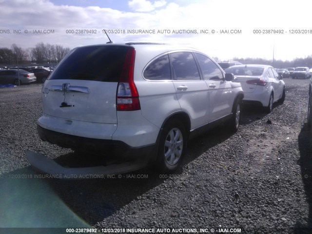 JHLRE38739C001864 - 2009 HONDA CR-V EXL WHITE photo 4