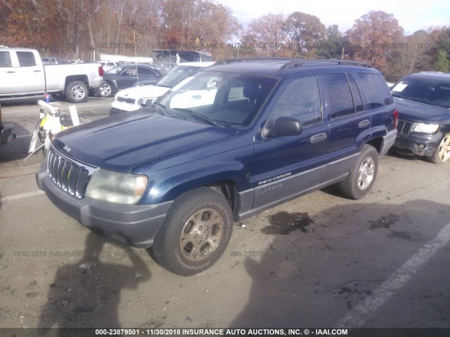 1J4GX38N62C258899 - 2002 JEEP GRAND CHEROKEE SPORT BLUE photo 2