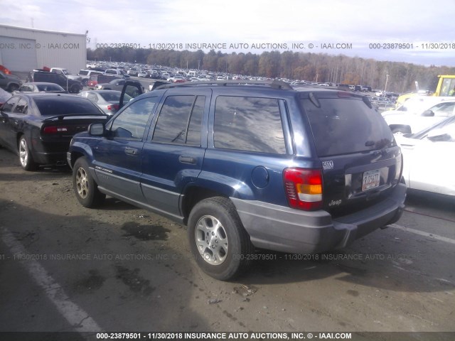 1J4GX38N62C258899 - 2002 JEEP GRAND CHEROKEE SPORT BLUE photo 3