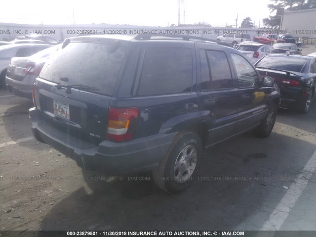 1J4GX38N62C258899 - 2002 JEEP GRAND CHEROKEE SPORT BLUE photo 4