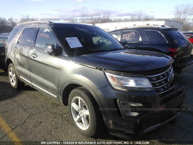 1FM5K8D84HGD32911 - 2017 FORD EXPLORER XLT BLACK photo 1