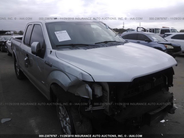 1FTEX1EP1FFA70853 - 2015 FORD F150 SUPER CAB SILVER photo 1