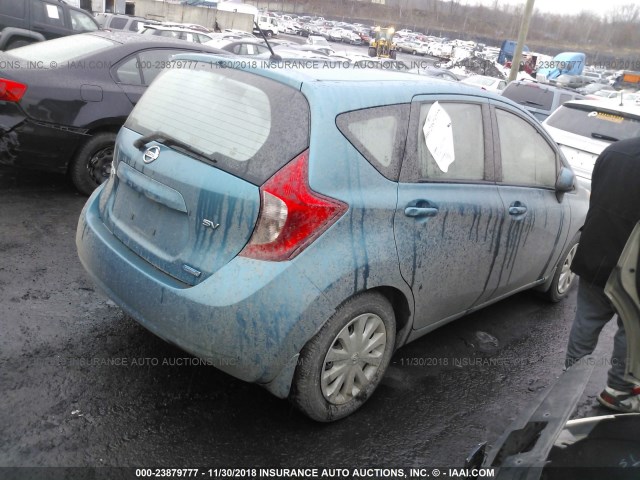 3N1CE2CPXEL374129 - 2014 NISSAN VERSA NOTE S/S PLUS/SV/SL BLUE photo 4