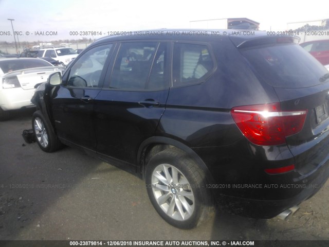 5UXWX9C52G0D75353 - 2016 BMW X3 XDRIVE28I BLACK photo 3