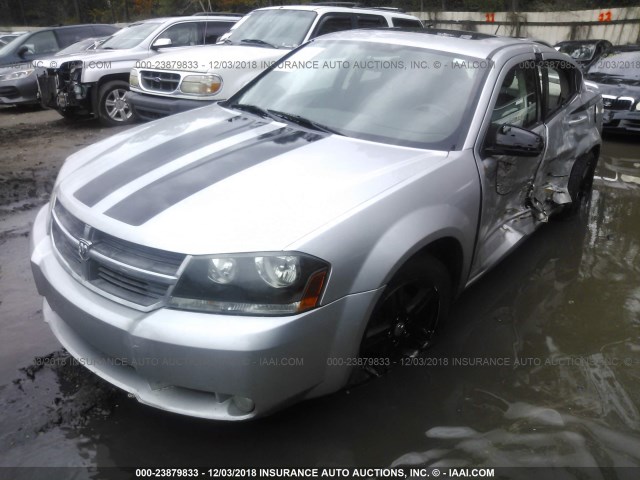 1B3CC5FB5AN224302 - 2010 DODGE AVENGER R/T SILVER photo 2