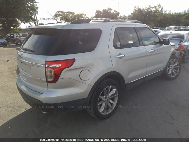 1FM5K7F85EGA97003 - 2014 FORD EXPLORER LIMITED SILVER photo 4