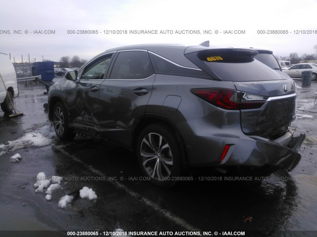 2T2ZZMCA1HC091432 - 2017 LEXUS RX 350/BASE/F SPORT GRAY photo 3