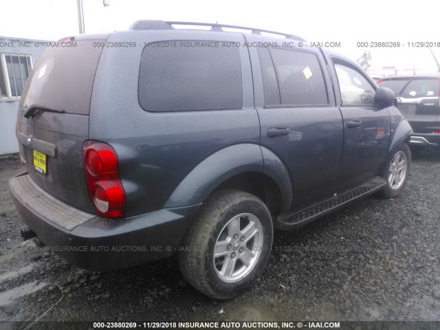 1D8HB48N47F584593 - 2007 DODGE DURANGO SLT GRAY photo 4