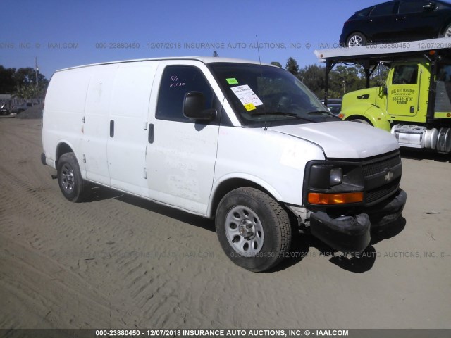 1GCFG15X191132614 - 2009 CHEVROLET EXPRESS G1500  WHITE photo 1