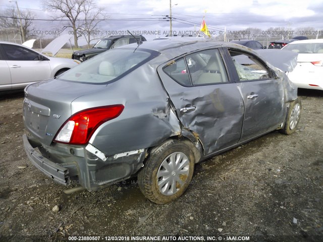 3N1CN7AP6CL946195 - 2012 NISSAN VERSA S/SV/SL SILVER photo 4