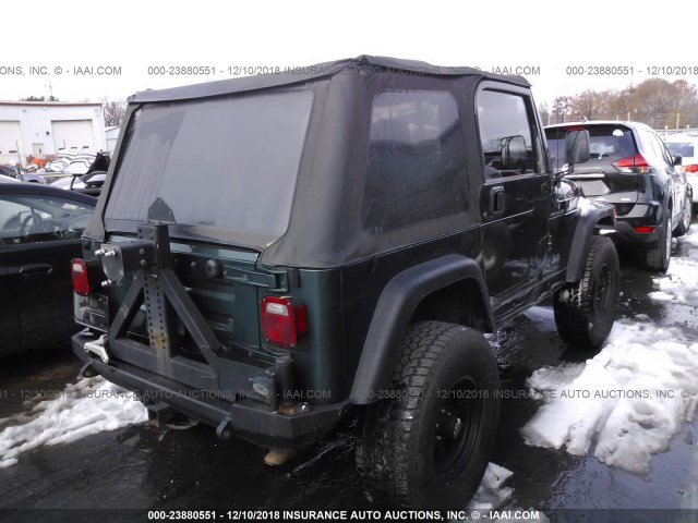 1J4FA29P01P363503 - 2001 JEEP WRANGLER / TJ SE GREEN photo 4