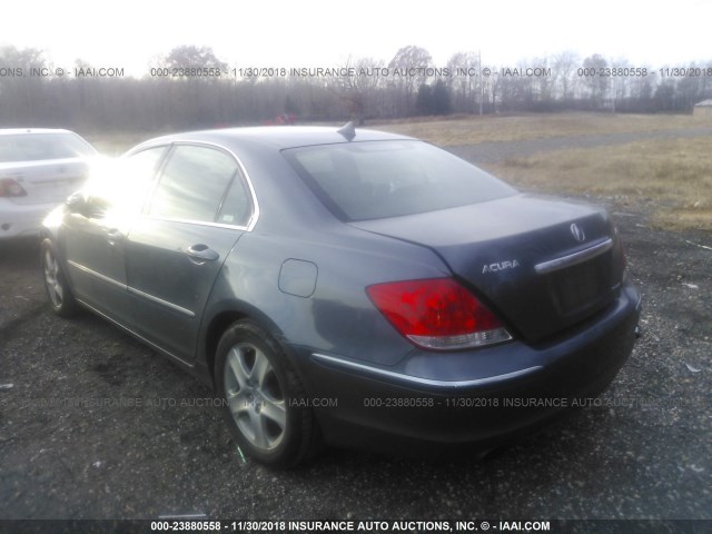 JH4KB16517C001712 - 2007 ACURA RL GRAY photo 3