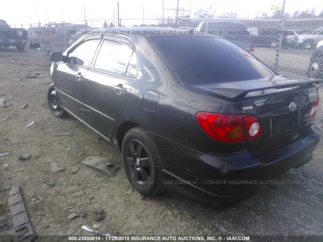 1NXBR32E43Z131059 - 2003 TOYOTA COROLLA CE/LE/S BLACK photo 3