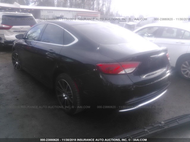 1C3CCCAB0FN534427 - 2015 CHRYSLER 200 LIMITED BLACK photo 3