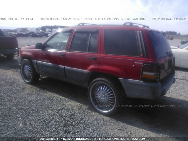 1J4GZ58S8VC629948 - 1997 JEEP GRAND CHEROKEE LAREDO/TSI RED photo 3