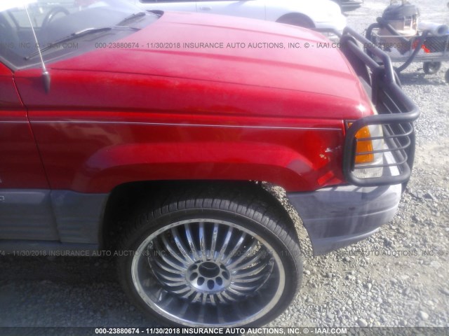 1J4GZ58S8VC629948 - 1997 JEEP GRAND CHEROKEE LAREDO/TSI RED photo 6