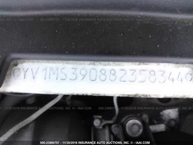 YV1MS390882358344 - 2008 VOLVO S40 2.4I WHITE photo 9