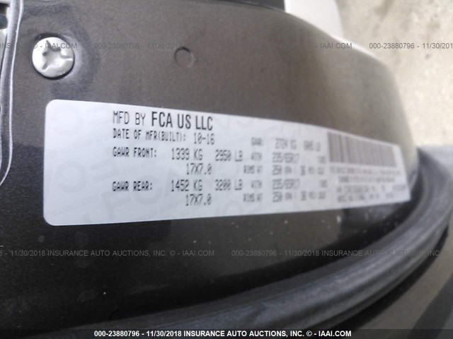 2C4RC1BG6HR613644 - 2017 CHRYSLER PACIFICA TOURING L 银色 照片 9