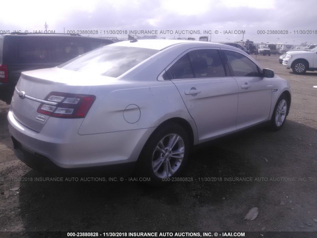 1FAHP2E83DG229400 - 2013 FORD TAURUS SEL SILVER photo 4