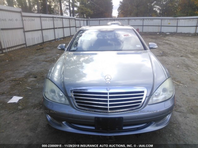 WDDNG86X08A194657 - 2008 MERCEDES-BENZ S 550 4MATIC BLUE photo 6