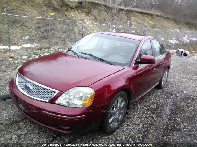 1FAHP24137G120489 - 2007 FORD FIVE HUNDRED SEL RED photo 2