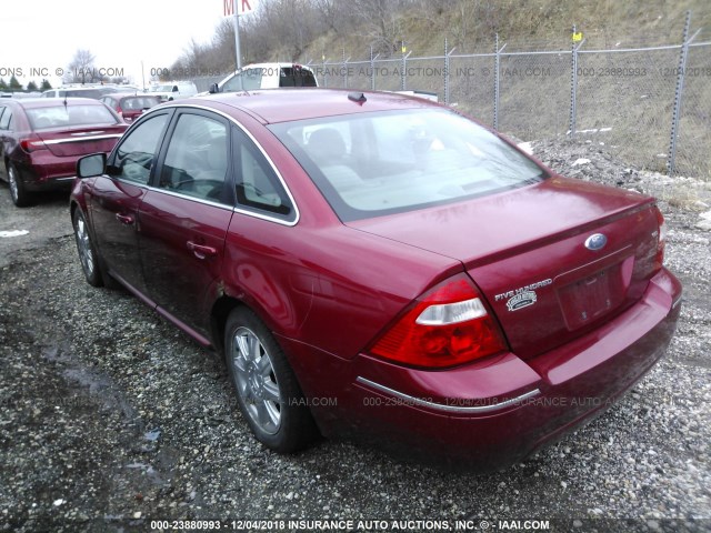 1FAHP24137G120489 - 2007 FORD FIVE HUNDRED SEL RED photo 3