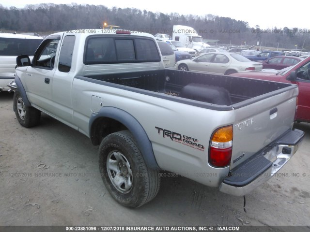 5TEWN72N41Z738740 - 2001 TOYOTA TACOMA XTRACAB GRAY photo 3