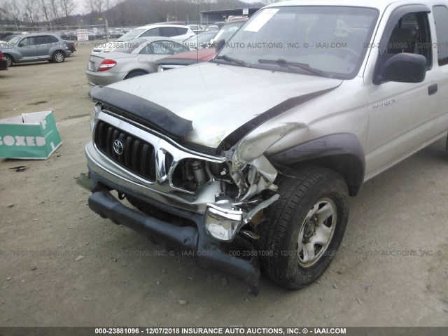 5TEWN72N41Z738740 - 2001 TOYOTA TACOMA XTRACAB GRAY photo 6