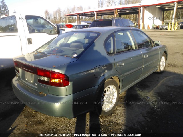 4S3BE635337216540 - 2003 SUBARU LEGACY L/L SPECIAL GREEN photo 4