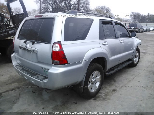 JTEZU14R878075787 - 2007 TOYOTA 4RUNNER SR5/SPORT SILVER photo 4