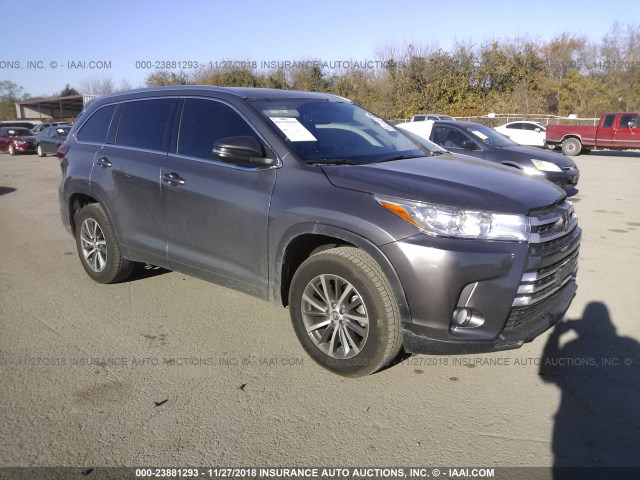 5TDKZRFH5HS525192 - 2017 TOYOTA HIGHLANDER SE/XLE GRAY photo 1