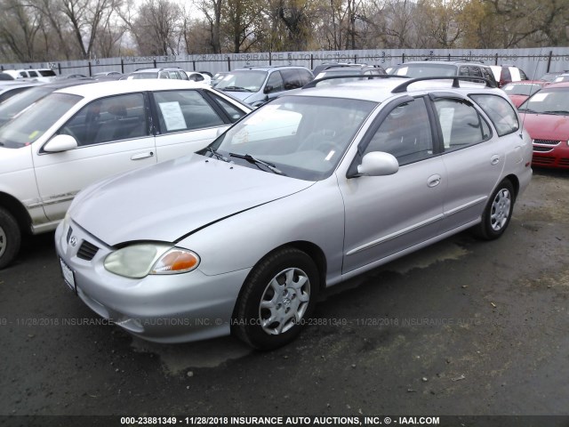 KMHJW35F7YU158613 - 2000 HYUNDAI ELANTRA GLS SILVER photo 2