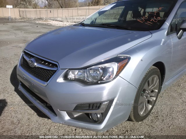 JF1GPAV63F8312875 - 2015 SUBARU IMPREZA SPORT LIMITED SILVER photo 6