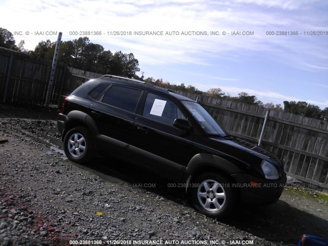 KM8JN12D25U084409 - 2005 HYUNDAI TUCSON GLS/LX BLACK photo 1