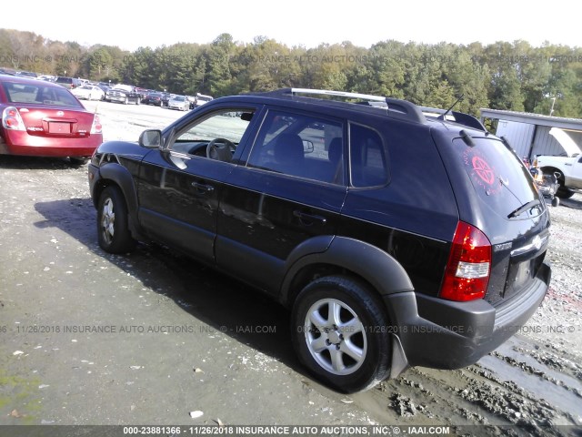 KM8JN12D25U084409 - 2005 HYUNDAI TUCSON GLS/LX BLACK photo 3