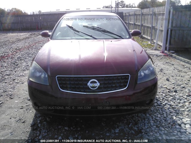 1N4AL11E16C192649 - 2006 NISSAN ALTIMA S/SL BURGUNDY photo 6