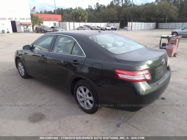 4T1BF3EK1BU584712 - 2011 TOYOTA CAMRY SE/LE/XLE GREEN photo 3