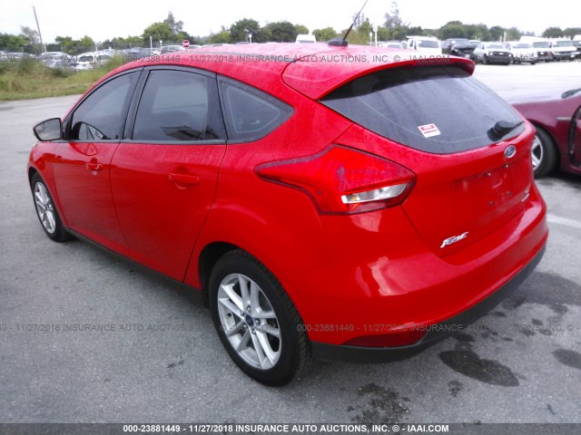 1FADP3K28FL202580 - 2015 FORD FOCUS SE RED photo 3