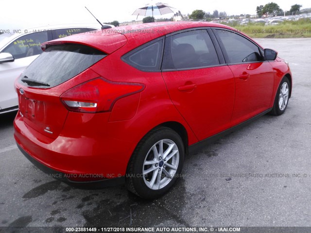 1FADP3K28FL202580 - 2015 FORD FOCUS SE RED photo 4