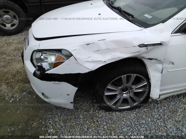 1G1ZC5EU5CF268592 - 2012 CHEVROLET MALIBU 1LT WHITE photo 6