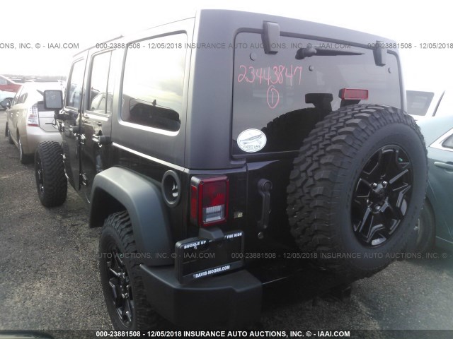 1C4BJWDG6HL611497 - 2017 JEEP WRANGLER UNLIMITE  BLACK photo 3