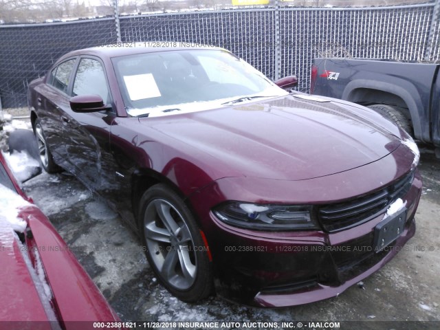 2C3CDXCT6HH522949 - 2017 DODGE CHARGER R/T BURGUNDY photo 1