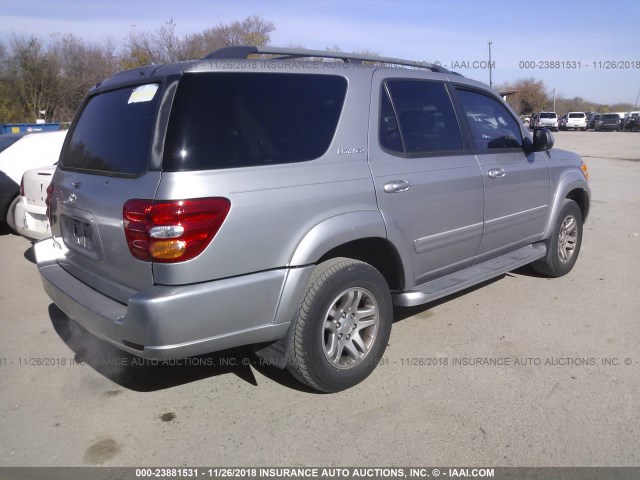 5TDBT48A73S172855 - 2003 TOYOTA SEQUOIA LIMITED GRAY photo 4