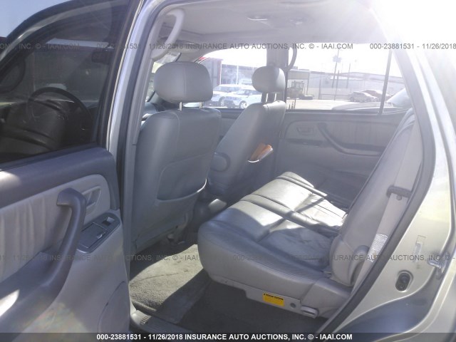 5TDBT48A73S172855 - 2003 TOYOTA SEQUOIA LIMITED GRAY photo 8