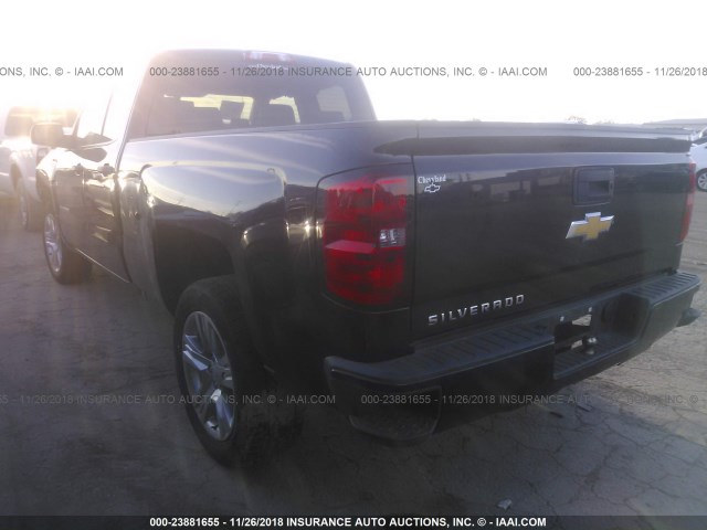 1GCRCPECXHZ270872 - 2017 CHEVROLET SILVERADO C1500 CUSTOM BLACK photo 3