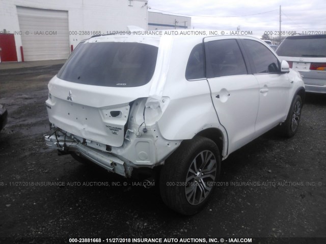 JA4AR4AW8HZ024004 - 2017 MITSUBISHI OUTLANDER SPORT  WHITE photo 4