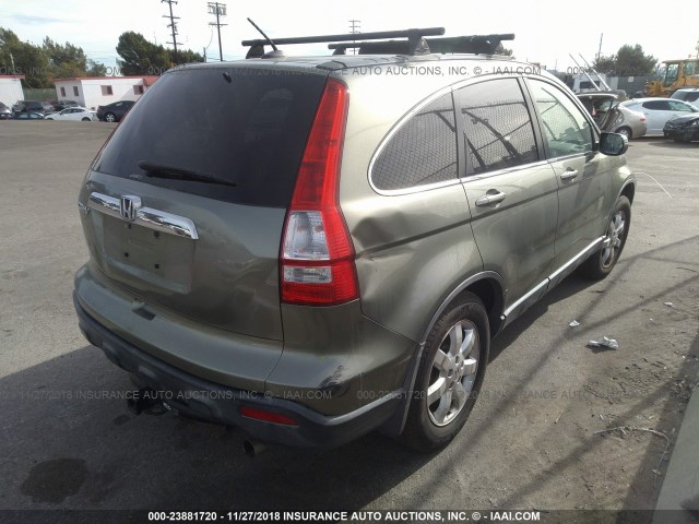 JHLRE48787C116270 - 2007 HONDA CR-V EXL GREEN photo 4