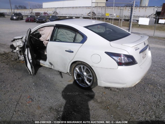 1N4AA5AP9CC809273 - 2012 NISSAN MAXIMA S/SV WHITE photo 3